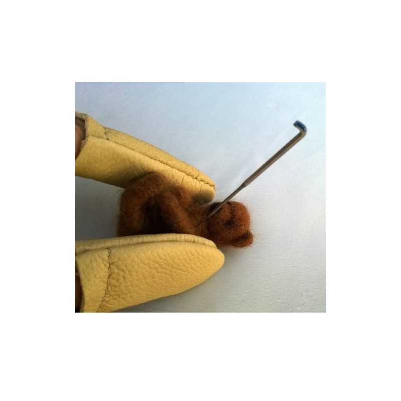 Leather Finger protectors - Needle Felting