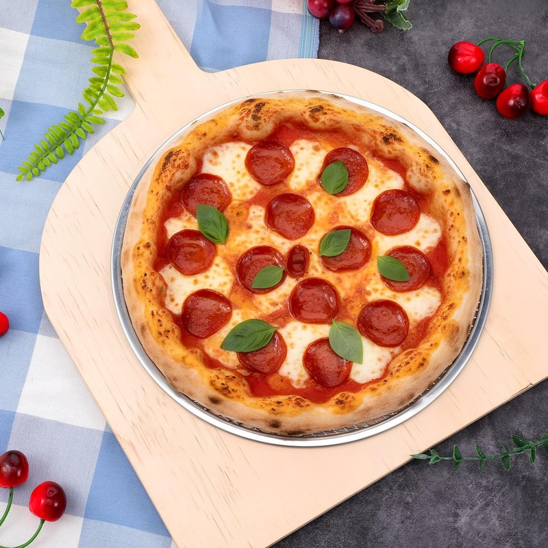 6 Pack 10 Inch Aluminum Pizza Screen, Seamless Round Non-Stick