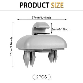 Azlanway Sun Visor Clip, 2 Pieces Car Sun Visor Clip Hook for A3 A4 A7 Q3 Q5 S4 S5 B6 B7 B8 (8E0 857 562), Grey Sun Visor Holder for Anti-Glare Driving