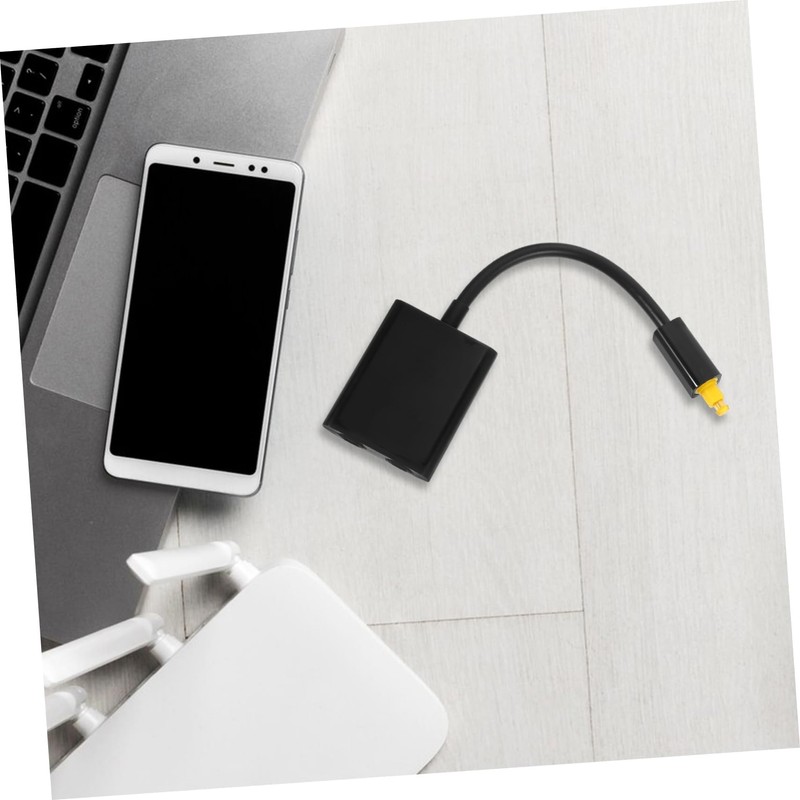 Mipcase Digital Optical Audio Splitter Black One Input to Two