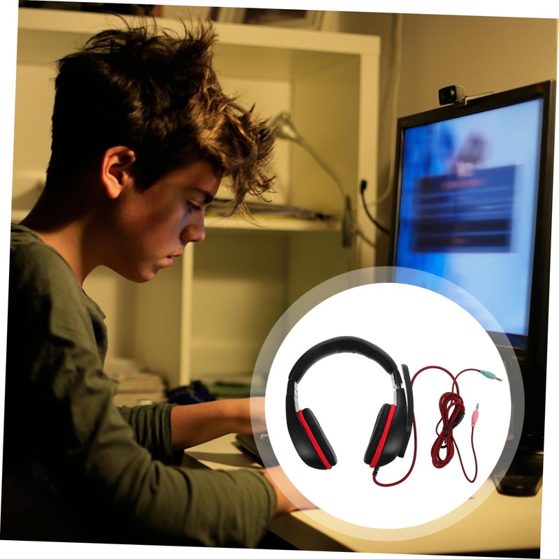 Mipcase Wired Gaming Headset with Microphone Over Ear Stereo Headphones