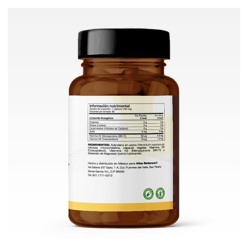 Vitamina D3+K2 90 caps, 750 mg