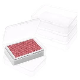COYUN Pack of 5 Playing Cards Box, Empty Card Box, Playing Cards Storage, Transparent Plastic Playing Card Case, Clear Plastic Box for Playing Cards, Bank Cards, Business Cards (10.5 x 7.5 x 2.5 cm)