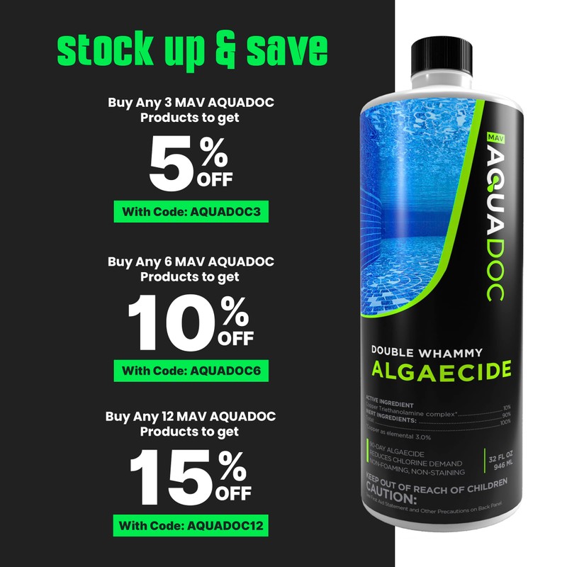 Copper Pool Algaecide for Swimming Pool - 90 Day Algaecide