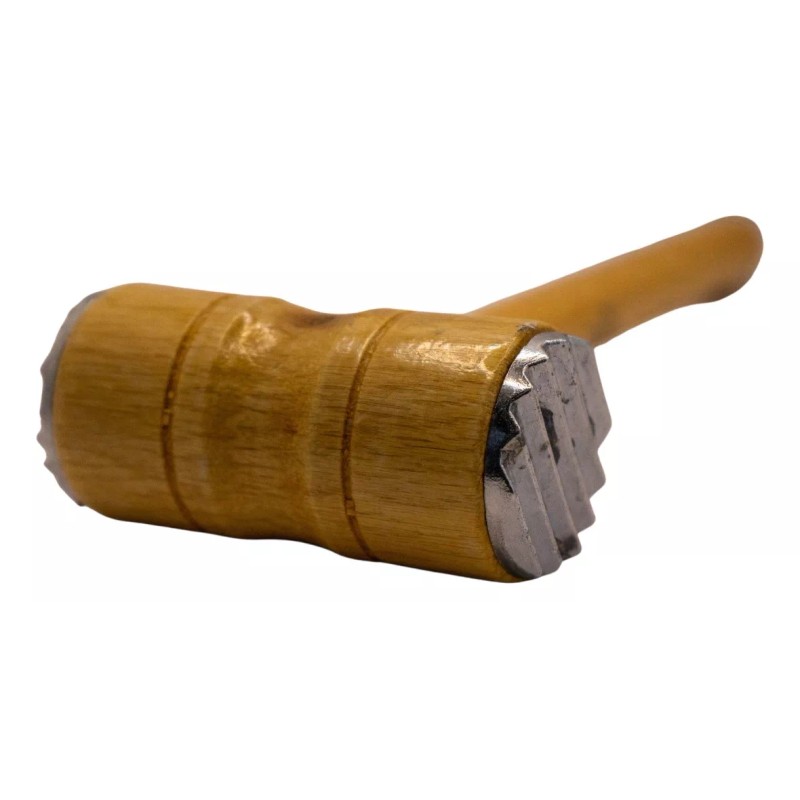 Misorel Martillo Aplanador Y Ablandador Carne 30cm Madera Natural