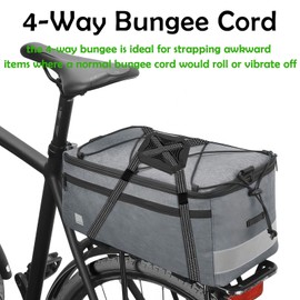4-Way Bungee Cords with Hooks, 2pcs Adjustable Bungee Cords, Bungee Straps with Non-Slip Rubber Mat Suitable for Securing Items in Pickup Truck, Bicycles, Motorcycles, Kayaks