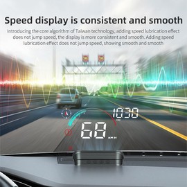Aswalling M22 Car GPS HUD Head-Up Display USB Speedometer Compass Universal