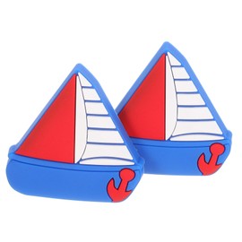 COHEALI 2pcs Sailboat Shape Cabinet Handle Pulls Accessories for Bedroom Room Easy Installation with Screws Durable Furniture Handle Parts