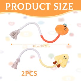 2PCS Set of Sisal Rope Cat Toys, Containing Cat Toys Catnip, Cat Chew Rope Chew-Resistant, Suitable for Indoor Cats to Play Interactively, Safe for Cleaning Teeth, 20 Inches, Suitable for All Breeds