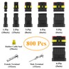 808Pcs 50 Sets Waterproof Automotive Electrical Wire Connectors with Ratcheting
