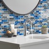 DEWOO Kitchen Backsplash Self Adhesive Wall 3D Marble Tiles Peel
