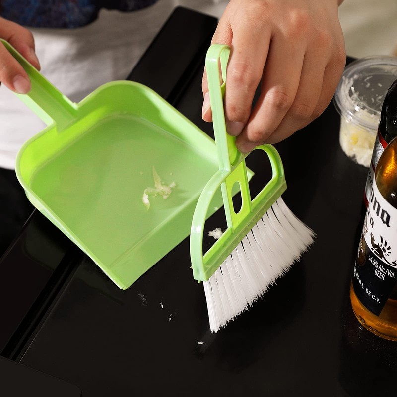 Lamoutor 3 Pack Mini Hand Broom and Dustpan Set Small
