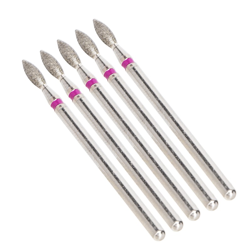50pcs Flame Nail Drill Bit Carborundum Cuticle Remover Bits Kit