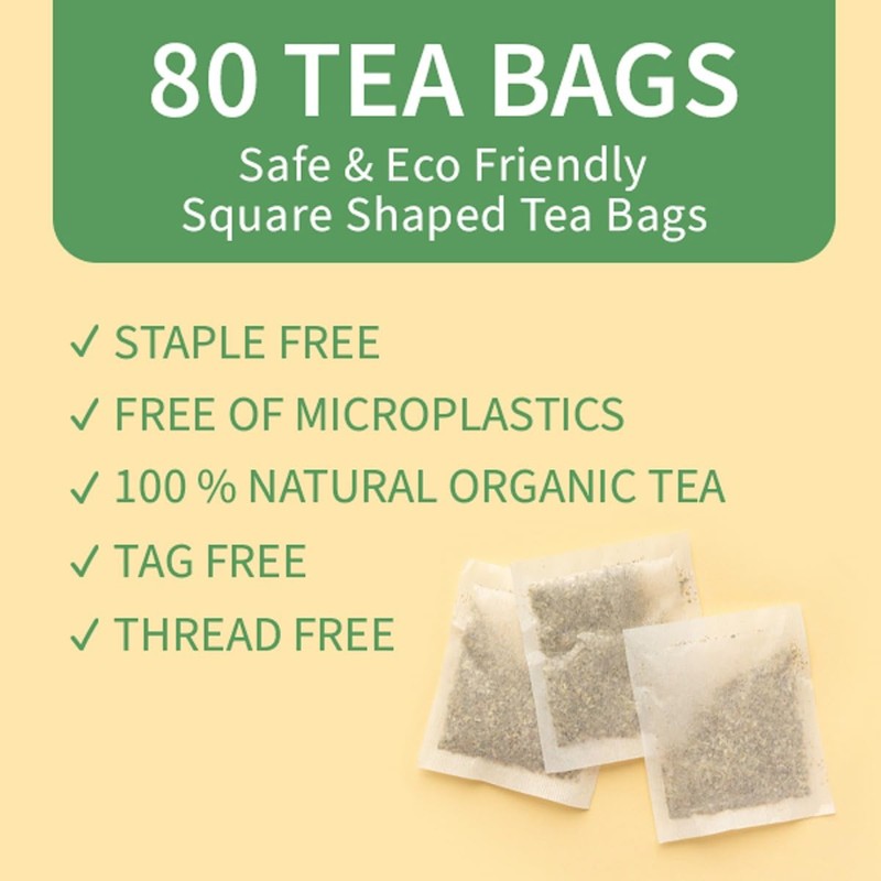 Rosehip Tea 80 Tea Bags Herbal Tea Caffeine-Free Tea 100%