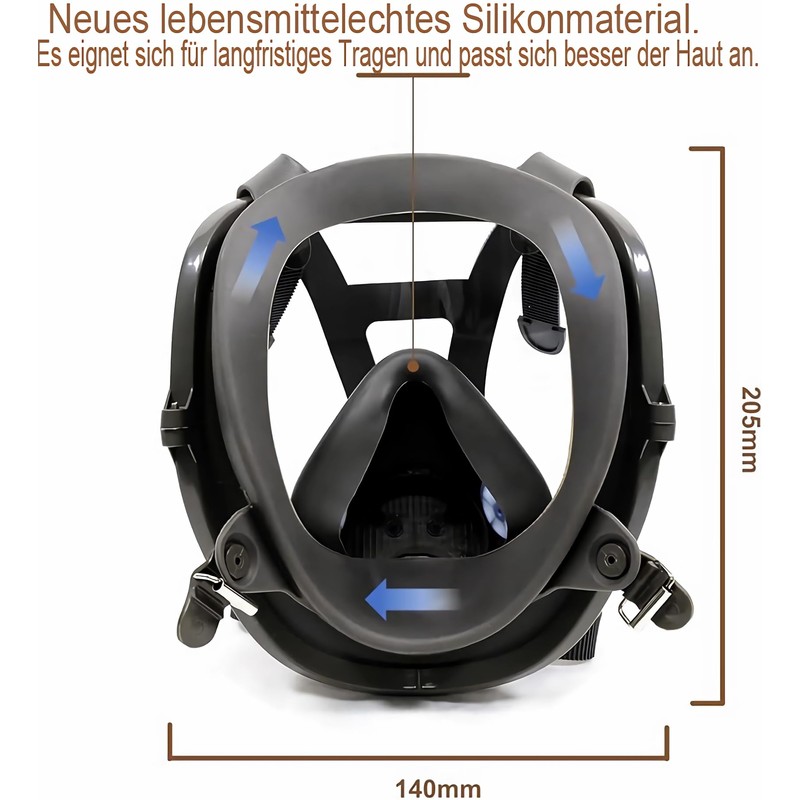 Sosvulix Professional Reusable Full Mask Cover with 2 Filters, 10
