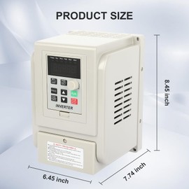 FAHKNS VFD 4KW 220V 6HP, Single Phase Input to Three Phase Output Variable Frequency Inverter VFD Motor Speed Controller Inverter for Motor Speed