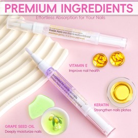 2PCS Cuticle Oil Pen for Nails,Nail Oil Pen for Nail Care,Cuticle Oil for Nails with Nail File,Nail Oil Cuticle Prevent Dry Cracking and Hangnails,Deep Nourishment(Lavender & Osmanthus flowers)