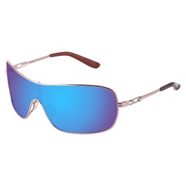 LenzReborn Polarized Lens Replacement for Oakley Distress OO4073 Sunglass - Ice Blue - Polarized Mirrored