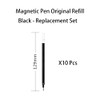 AkoSlale 10 Pack Magnetic Fidget Pen Refills, Black Ink Replacement