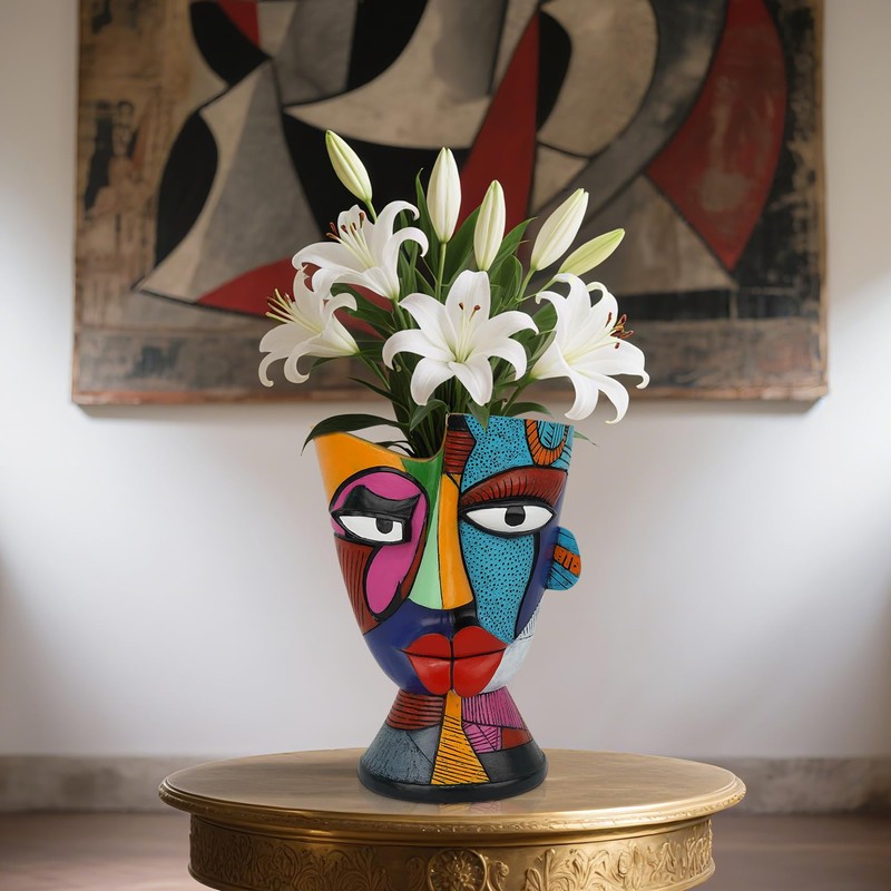 U WONDERFUL Abstract Face Planters Pots Head 7.8 Inch with