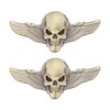 Pack of 2 Skull Emblem Car Sticker 3D Skull Badge