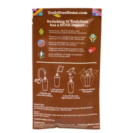 Truly Free Natural Wood Cleaner & Furniture Polish - Leather Cleaner, Vinyl, Furniture & Wood Polish, Helps Remove Water Stain, Unscented - Includes: 1 Refillable Empty 12oz Bottle & 1 Refill(3 fl oz)