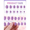EBANKU 288 uñas postizas cortas, paquete de 12 uñas postizas