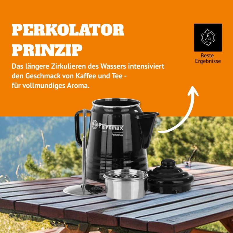 Petromax Tea and Coffee Percolator, Use Indoor/Outdoors for Home Kitchen