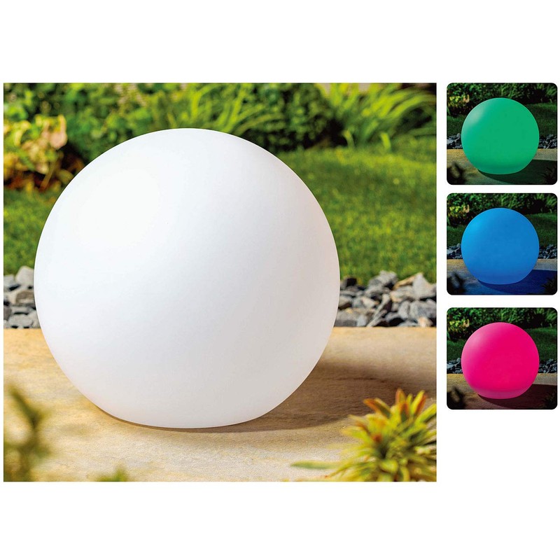 Lunartec Solar Garden Globes: Solar LED Light Ball with Remote