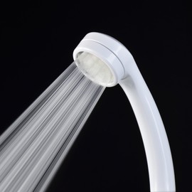 Gaona GA-FH018 Core-Eyan Shower Head and Hose Set, Water Saving, Ultra Fine (Shower Hole 0.01 inches (0.3 mm), Soft to the Touch and Comfortable Bathing, Compatible with Low Water Pressure, White