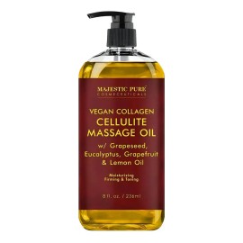 Aceite De Masaje Majestic Pure Colágeno Vegano Celulitis Eucalipto 236 Ml