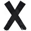 TRIXES Silk Style Elbow Length Gloves Retro Black