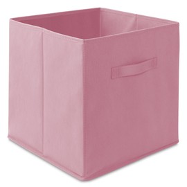 Casafield Set of 6 Collapsible Fabric Cube Storage Bins, Light Pink - 13" Foldable Cloth Baskets for Shelves, Cubby Organizers & More