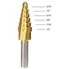 NUZAMAS 3 HSS Titanium Step Drill Bit Set with Automatic