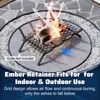 Pearwow 2 Pcs Ember Retainer for Fireplace Grates, Metal Fireplace