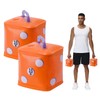 DEIRIS Portable Travel Dumbbells, Water Filled Dumbbell Set, Foldable and Adjustable Dumbbells 3.5/5/7kg, Portable Fitness Equipment for Core Training, Strength Training (Orange: 7kg per pair)