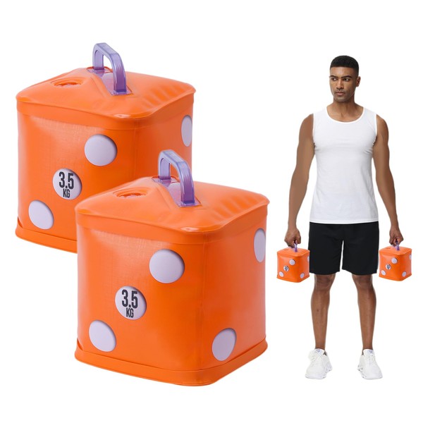 DEIRIS Portable Travel Dumbbells, Water Filled Dumbbell Set, Foldable and