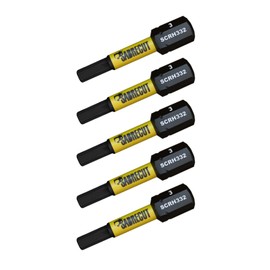 5 x SabreCut SCRH332_5 32mm H3 Hex Magnetic Impact Screwdriver Driver Bits Set Single Ended Heavy Duty Compatible with Dewalt Milwaukee Bosch Makita and Others