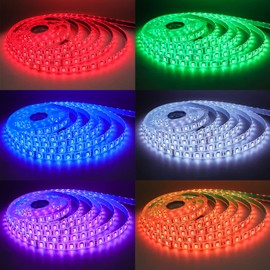 Tesfish 5 m / Roll DC 24 V 5050 RGB Colour LED Strip Waterproof IP65 300 LEDs Light Strip