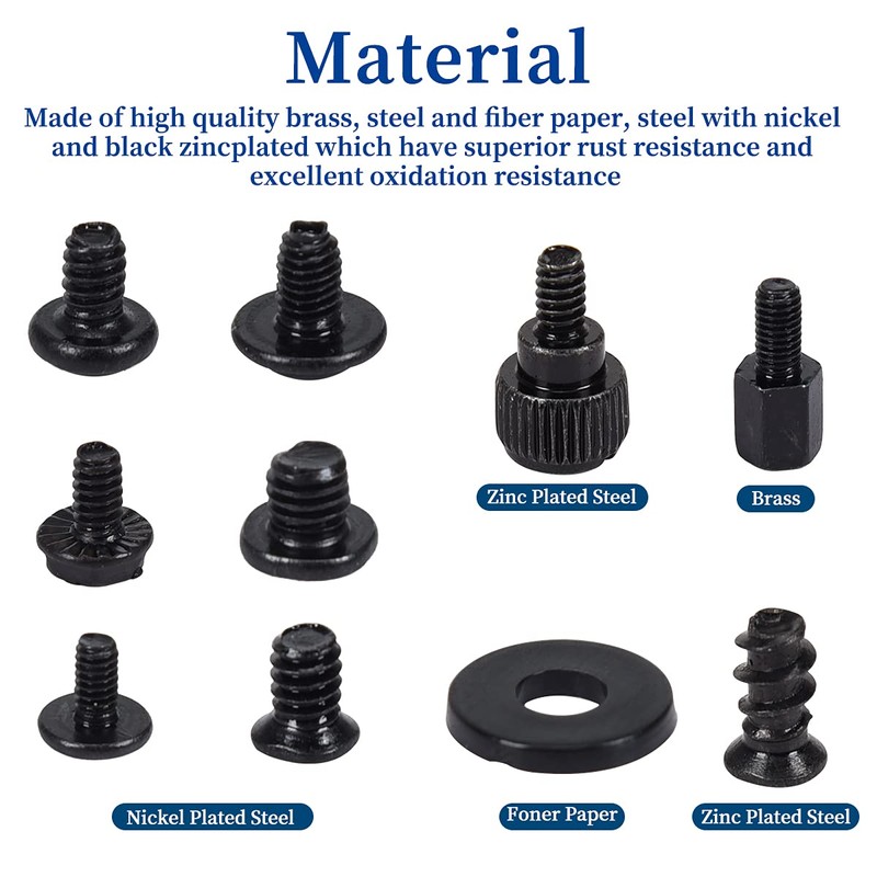400PCS Computer Screws Motherboard Standoffs Assortment Kit for Universal Motherboard,