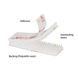 Tangyinrd EZ Pass/IPass/IZoom/SunPass Dual Lock Adhesive Strips 4 PCS (2 Sets), EZ Pass/I-Pass/Toll Tag Tape Mounting kit,Peel and Stick Adhesive Strips Dual Lock Tape