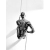 1x Antique Silver Climber Left-handed Handmade Climbing Man with Wire