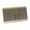 Trendi Switch 2 Gang Artistic Modern Glossy 13 Amp Electrical