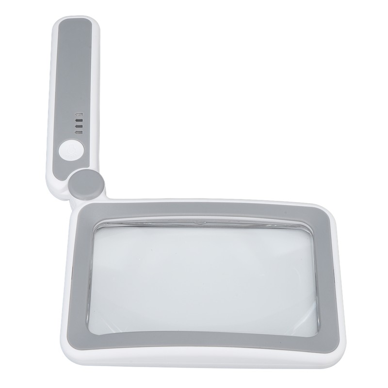 Rectangular Magnifying Glass 4X 3 LED Modes Touch Control Ergonomic