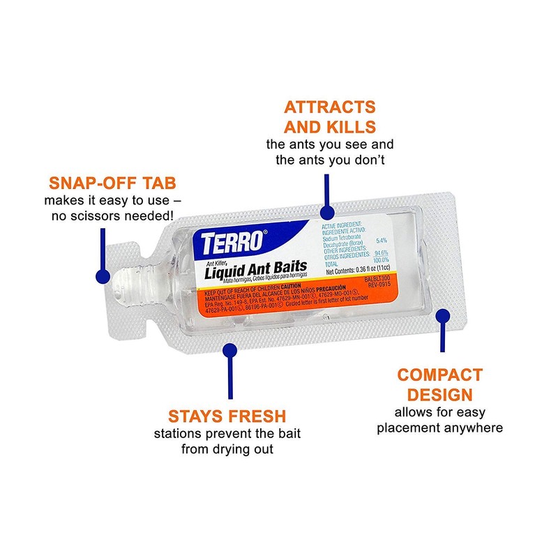 Terro PreFilled Liquid Ant Killer II Baits, 3-Packs of 6