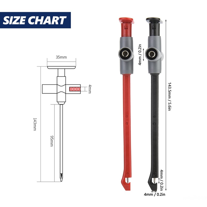 Puncture Probe Wire Piercing Test Clip 2PCS P5010 Automotive Test