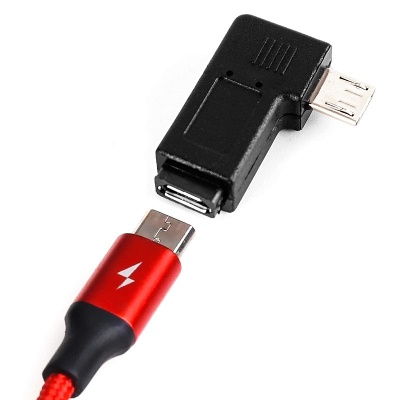 Haiker 1 Pair Right Left Angle Micro USB Male 90