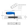 Mivos Toothed Smoothing Trowel 6 x 6 mm - Stainless