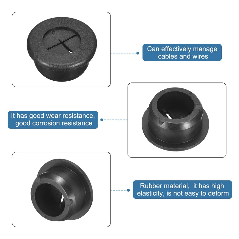QUARKZMAN Pack of 8 Cable Grommets, 13/16 Inch (20 mm)