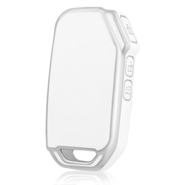 OFF WE GO Car Key Case for KIA Key Case Cover for Ceed Cerato Soul Sportage Sorento Stinger Rio Optima NIRO Forte 3 Buttons TPU Car Key Protective Case Key Box Cover, White Silver